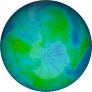 Antarctic ozone map for 2024-02-25
